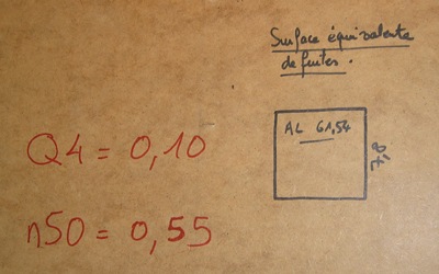 Résultat du blower-door test